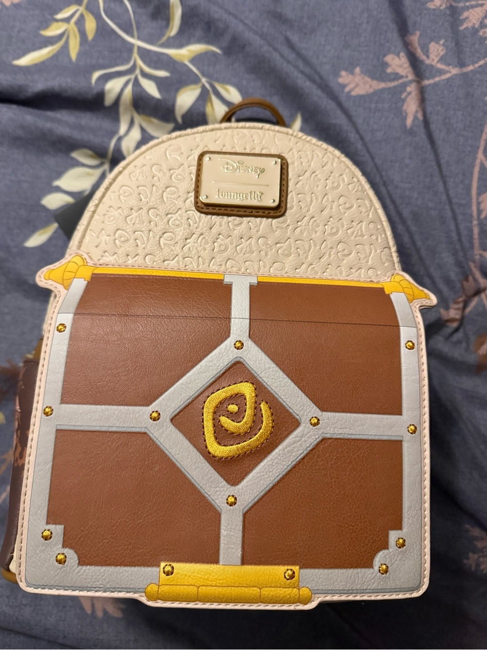 Atlantis Loungefly Brown, Cream & Yellow Enchanted Chest Mini Backpack